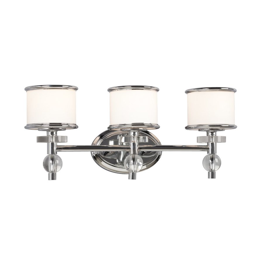  Light Hilton Chrome Art Glass Standard Bathroom Vanity Light at Lowes