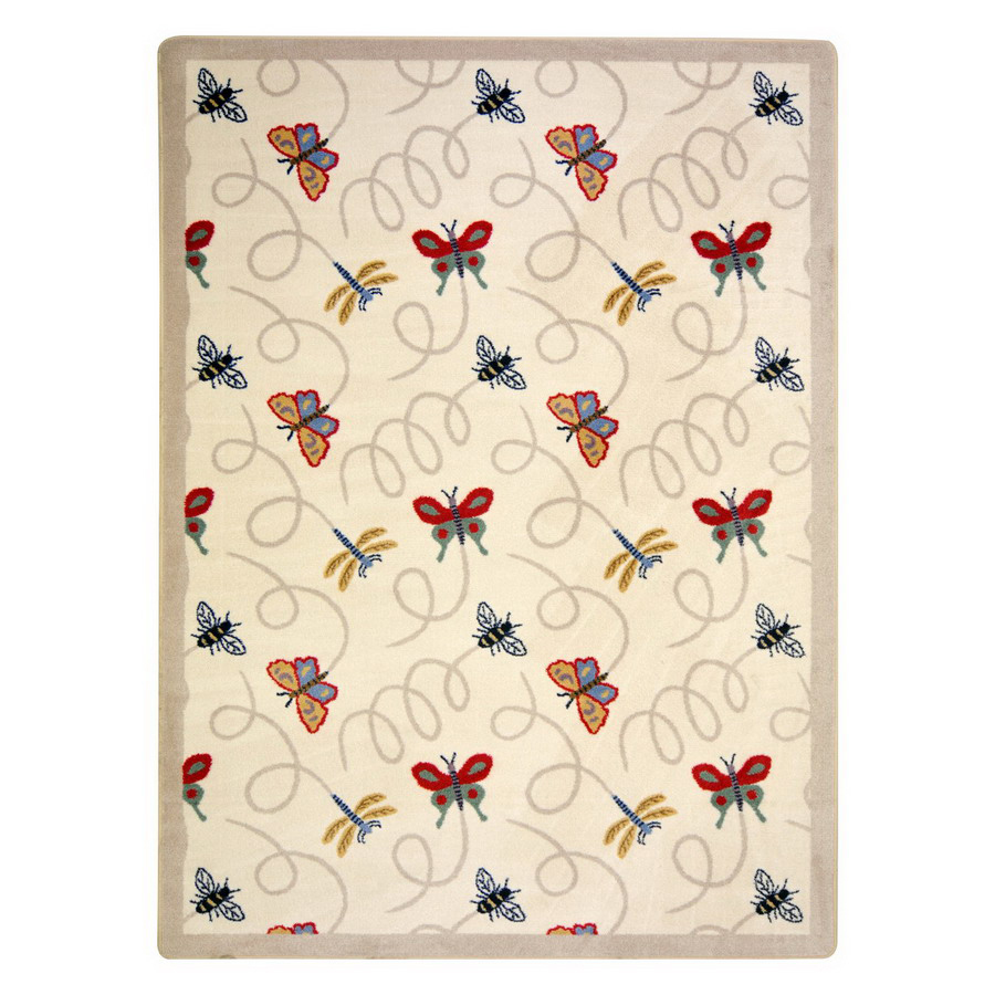 Joy Carpets Wing Dings 5 ft 4 in x 3 ft 10 in Rectangular Multicolor Animals Area Rug