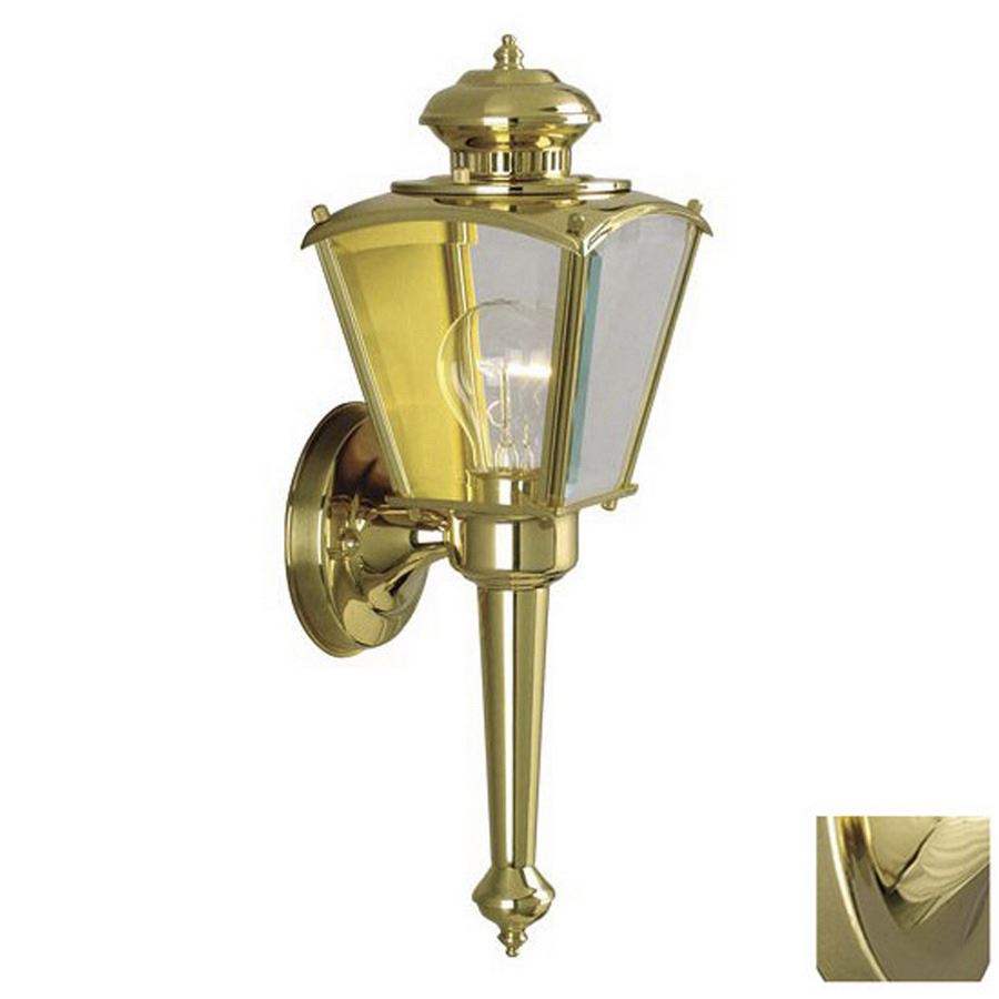 Shop Galaxy Coach 16-in Polished Brass Outdoor Wall Light at Lowes.com