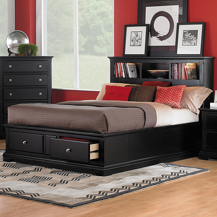 ... Black King Low-Profile Bed Under-Bed Storage Available at Lowes.com