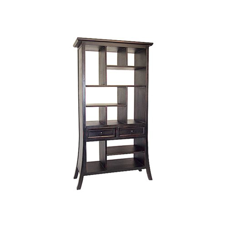 Furniture Decorative Storage Dark Mahogany 74-in 11-Shelf Bookcase at