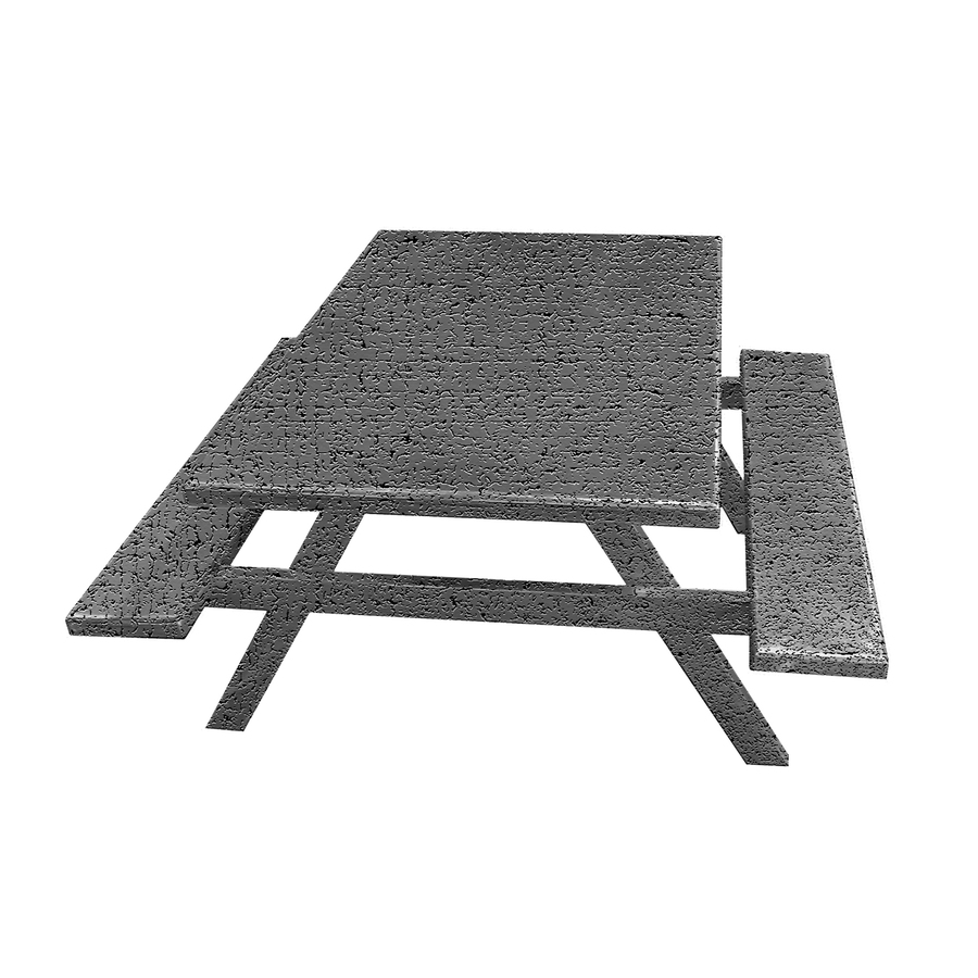  Ofab Gray Tatter Cast Aluminum Rectangle Picnic Table at Lowes.com