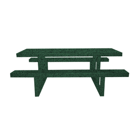 Ofab Green Cast Aluminum Rectangle Picnic Table