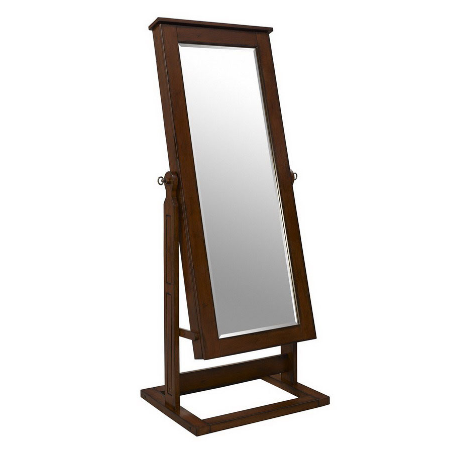Shop Powell Walnut Cheval Mirror Jewelry Armoire at Lowes.com