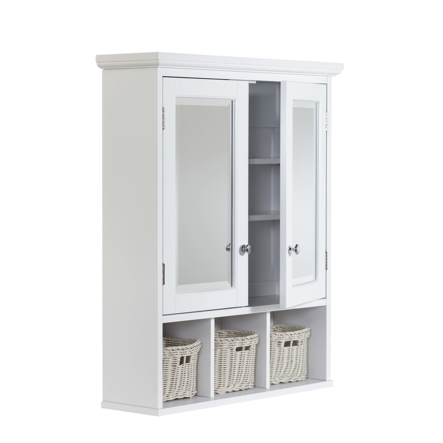 Allen Roth 24 75 In X 30 25 In Rectangle Surface Mirrored Medicine Cabinet In The Medicine Cabinets Department At Lowes Com