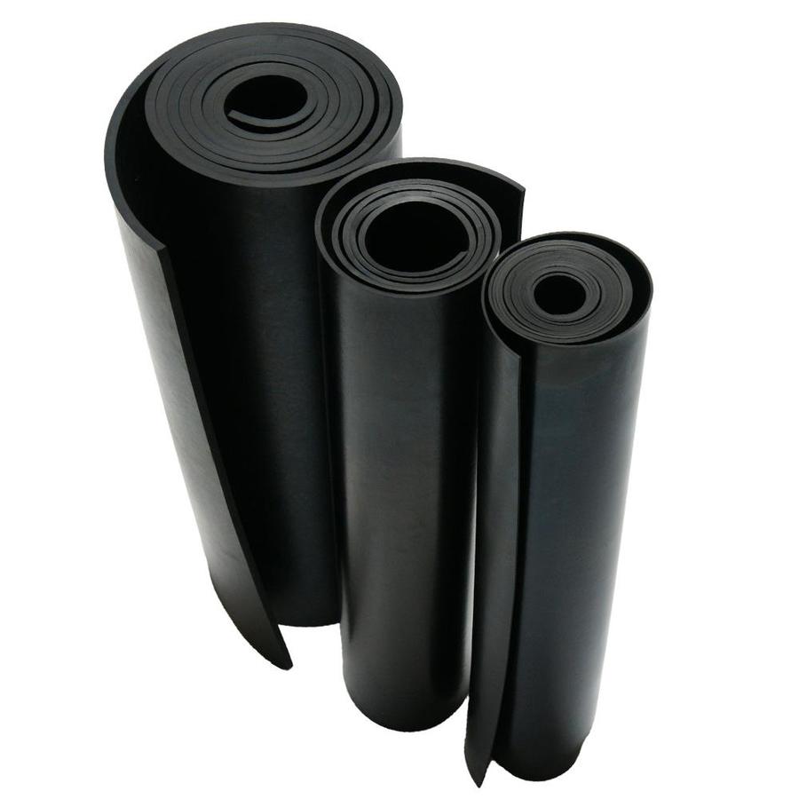 36 Length 0.062 Thickness 6 Width 70A Durometer Smooth Finish 33-P007-062-006-036 General Purpose Rubber Black Adhesive Backed