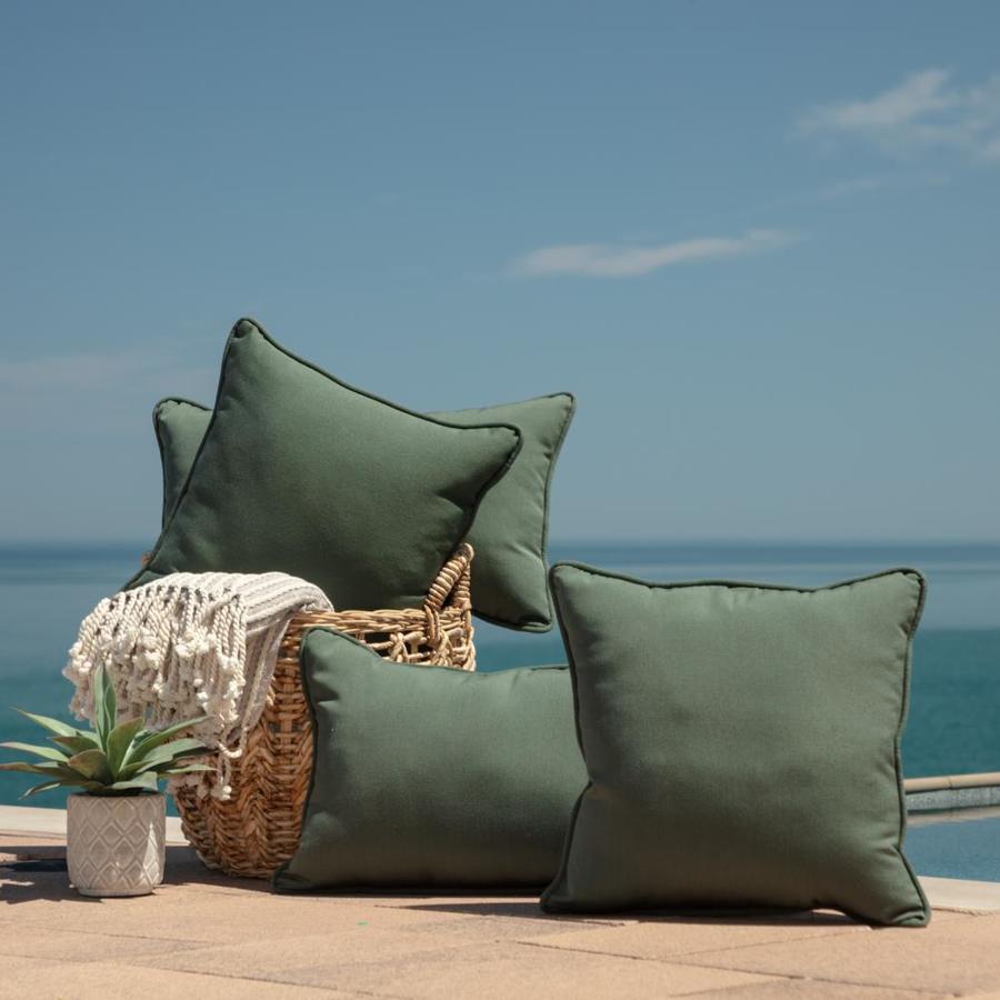 ocean teal texture outdoor lumbar throw pillow