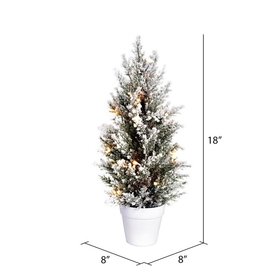 Clear LED Lights Vickerman 3.5 Pre-Lit Battery Operated Cashmere Potted Christmas Tree