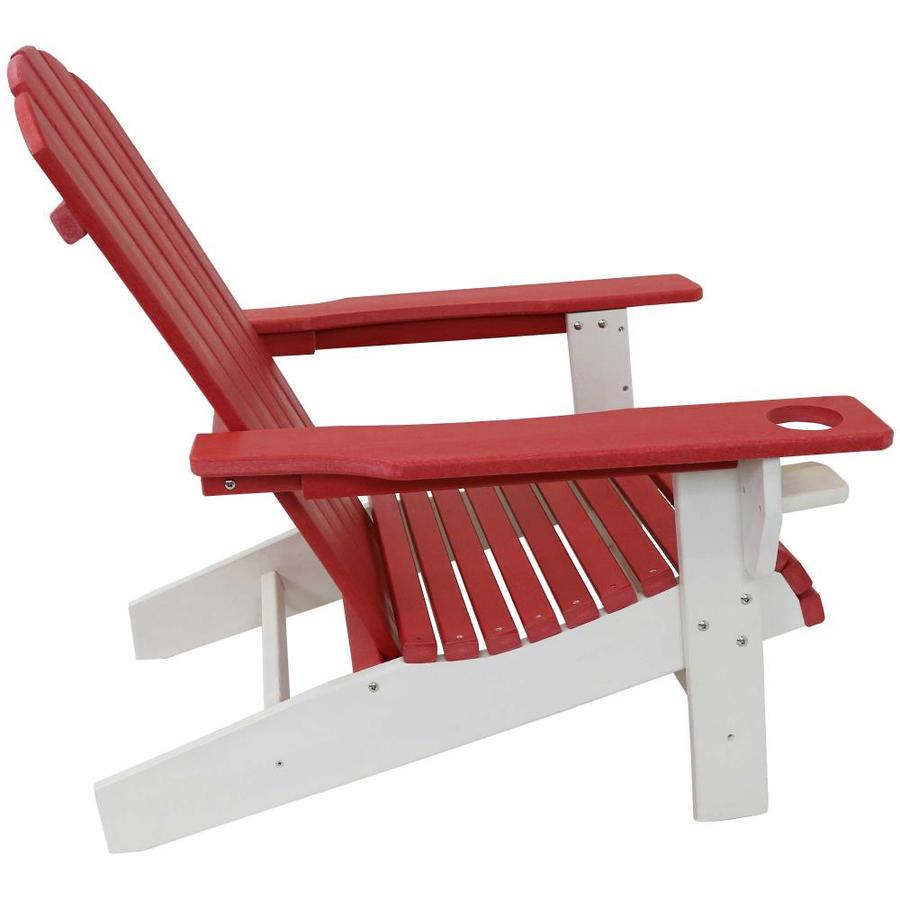 Red Plastic Adirondack Chairs Lowes : Durogreen Icon White With Bright