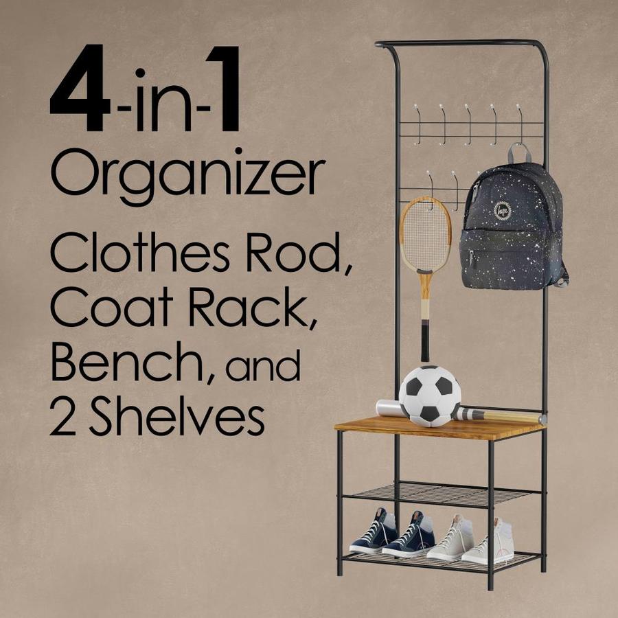 lowes coat rack bench