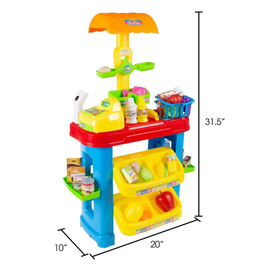 Kids Supermarket Shop Play Role Set Children Superstore Trolley Till Scanner Til