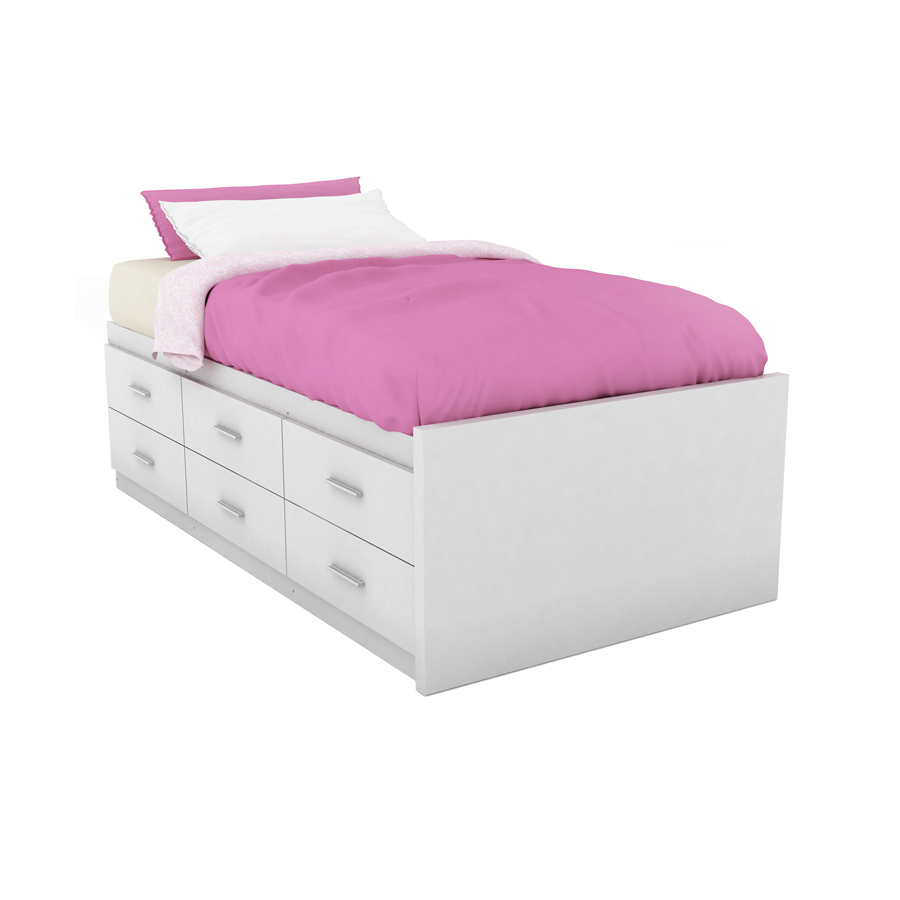 ... Sonax Willow Frost White Twin Platform Bed with Storage at Lowes.com