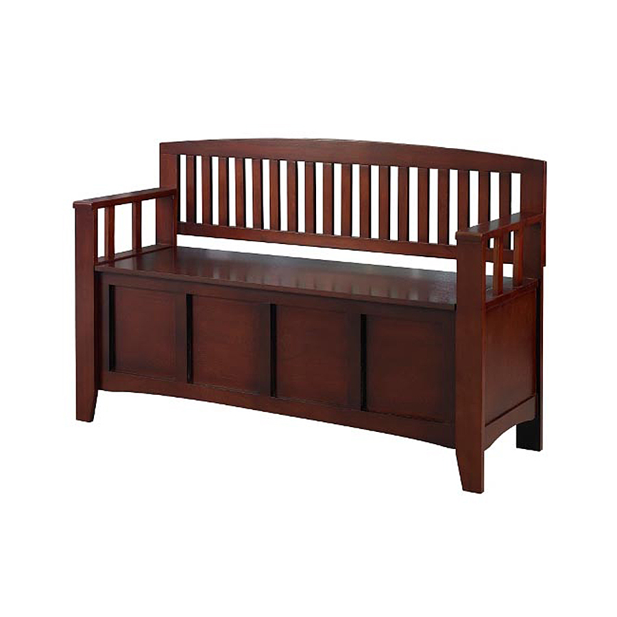  Home Decor Walnut Indoor Entryway Bench with Storage at Lowes.com