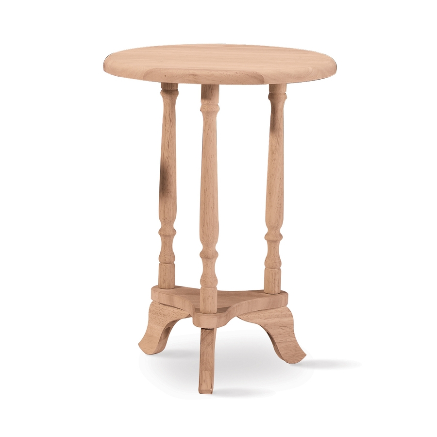 Shop International Concepts 23-in Wood Round Plant Stand at Lowes.com