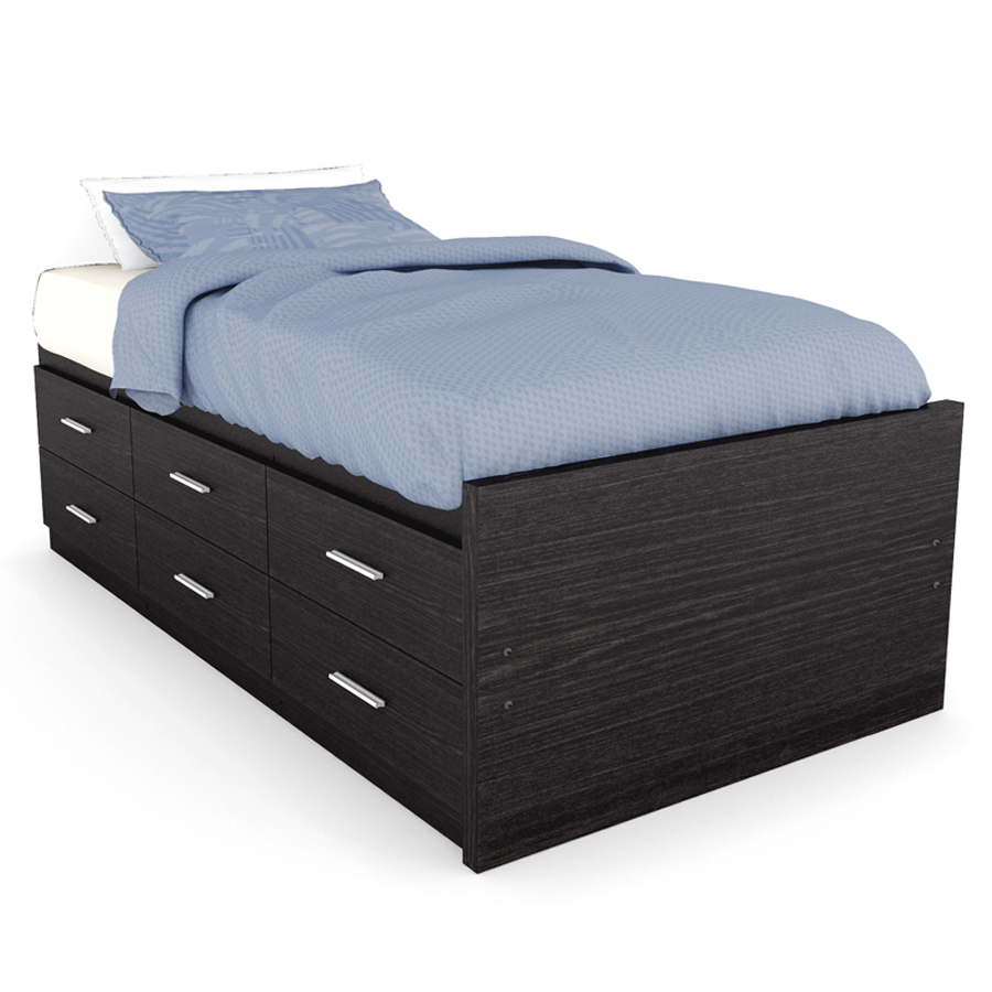  Willow Ravenwood Black Twin Platform Bed with Storage at Lowes.com