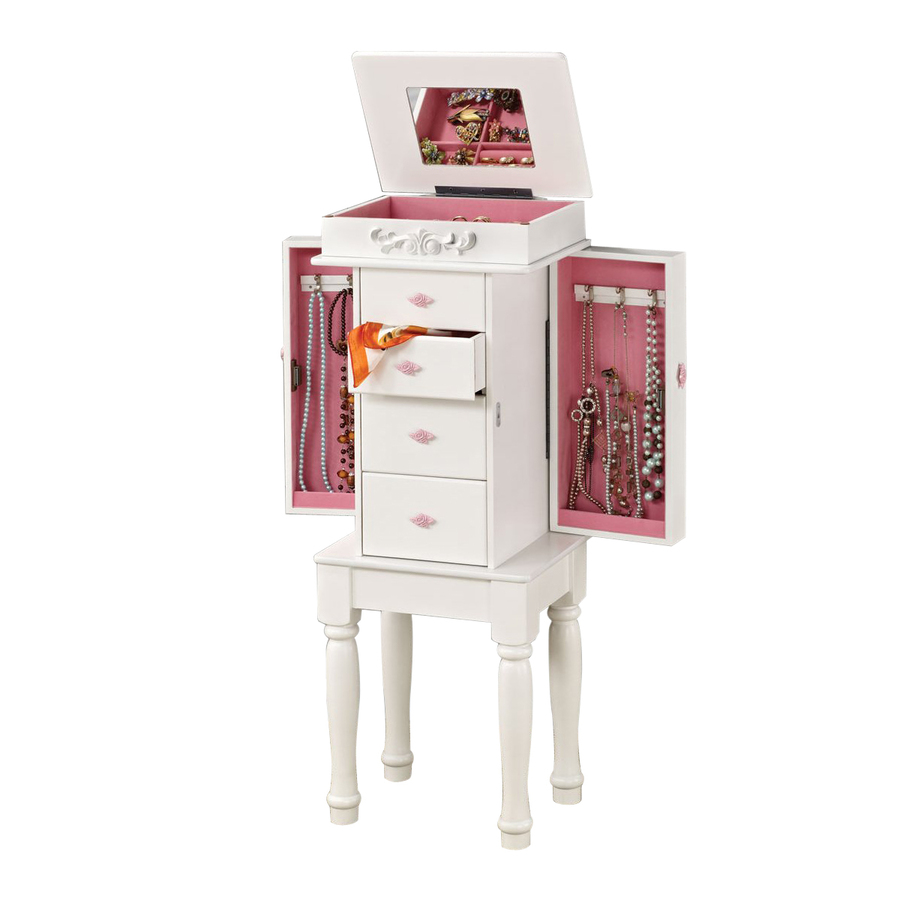  Fine Furniture White Floorstanding Jewelry Armoire at Lowes.com