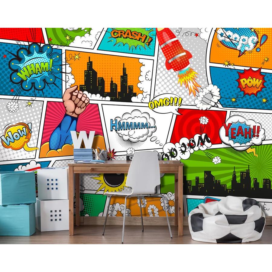 Wall Rogues WR50589 Comic Wall Mural Red