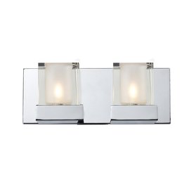 Shop Z-Lite 2-Light Hollywood Chrome Bathroom Vanity Light at Lowes.com