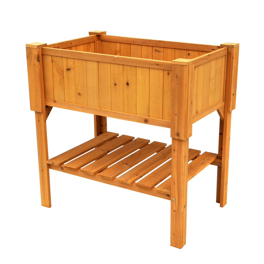  36-in W x 24-in D Wood Indoor/Outdoor Raised Planter Box at Lowes.com