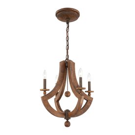 Eurofase Lenio 4-Light Wood Chandelier
