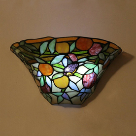 Shop It s Exciting Lighting 13.25-in W 1-Light Multicolor Tiffany-Style Pocket Battery Wall ...