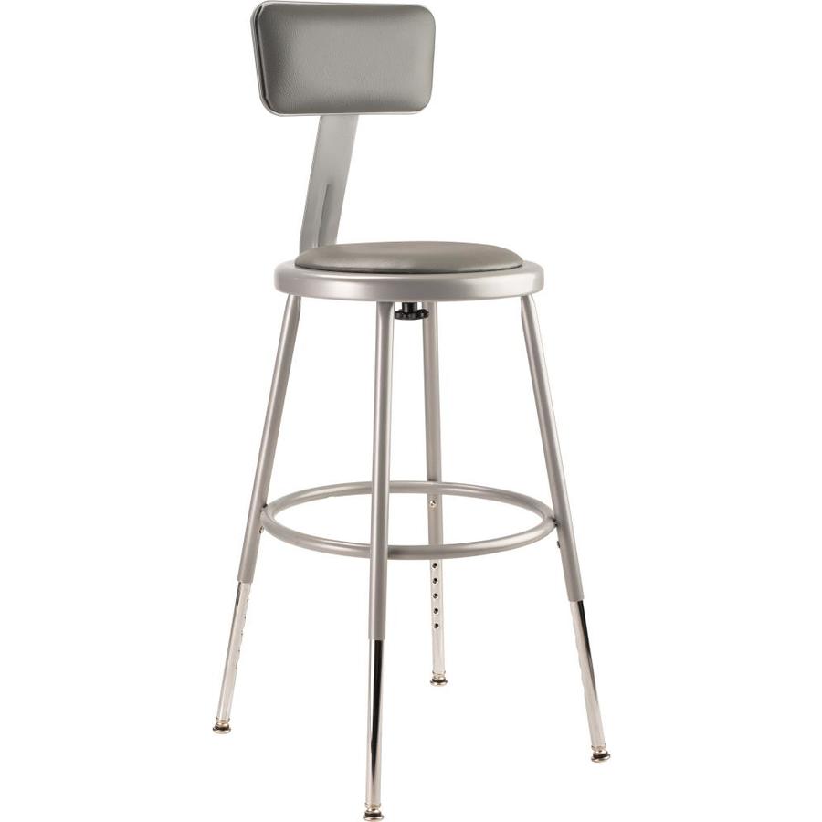 Shop National Public Seating Grey 27-in Adjustable Stool at Lowes.com