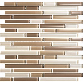 EPOCH Architectural Surfaces 5-Pack 12-in x 12-in Color Blends Brown Glass Wall Tile 1605-S