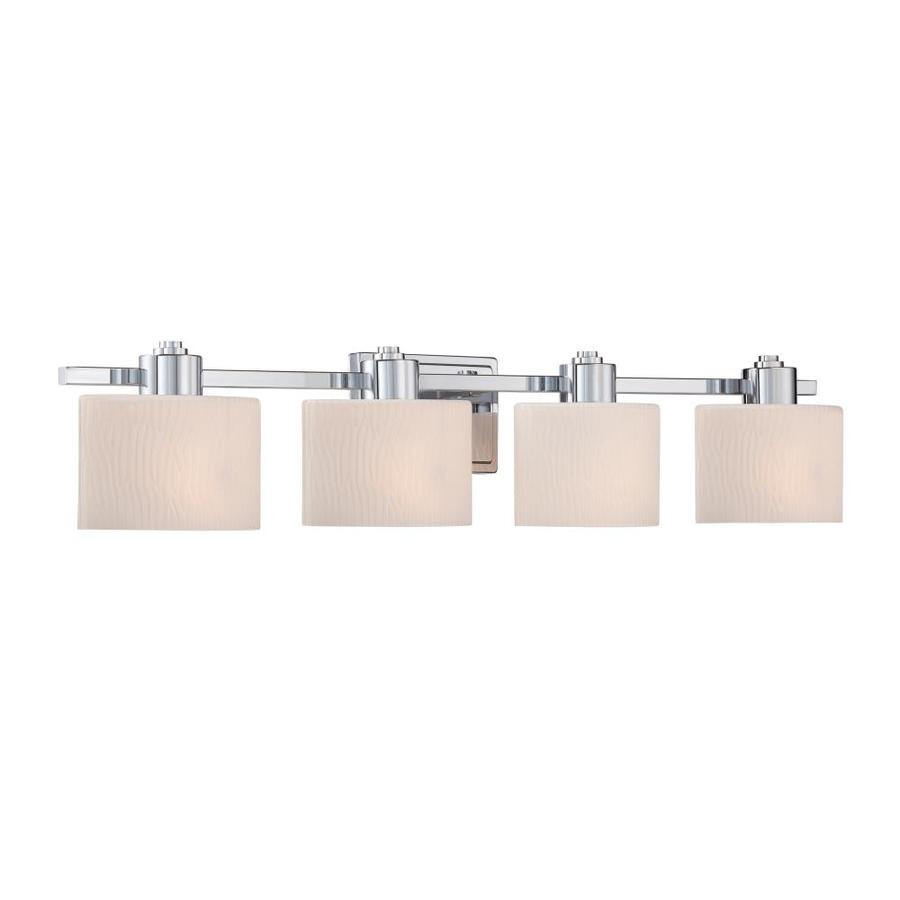 Shop allen   roth 4Light Grayson Polished Chrome Bathroom 