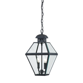 Portfolio Castle Creek 17.38-in H Mystic Black Outdoor Pendant Light