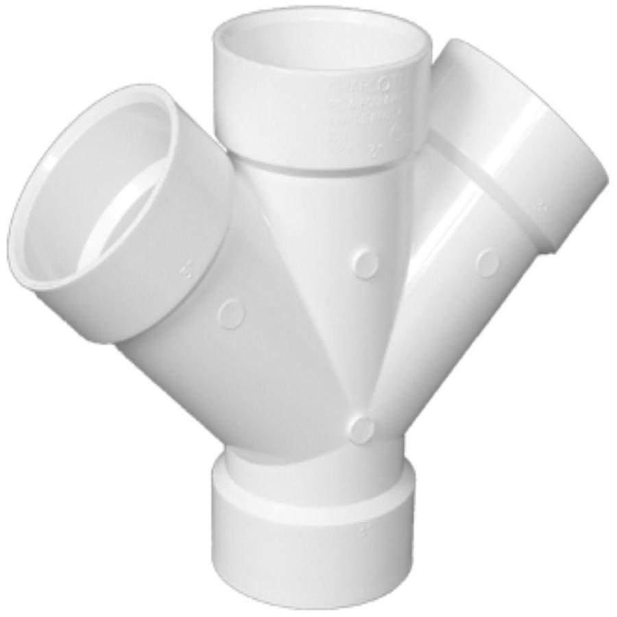 Shop Charlotte Pipe 6-in dia 90-Degree PVC Double Wye Fitting at Lowes.com