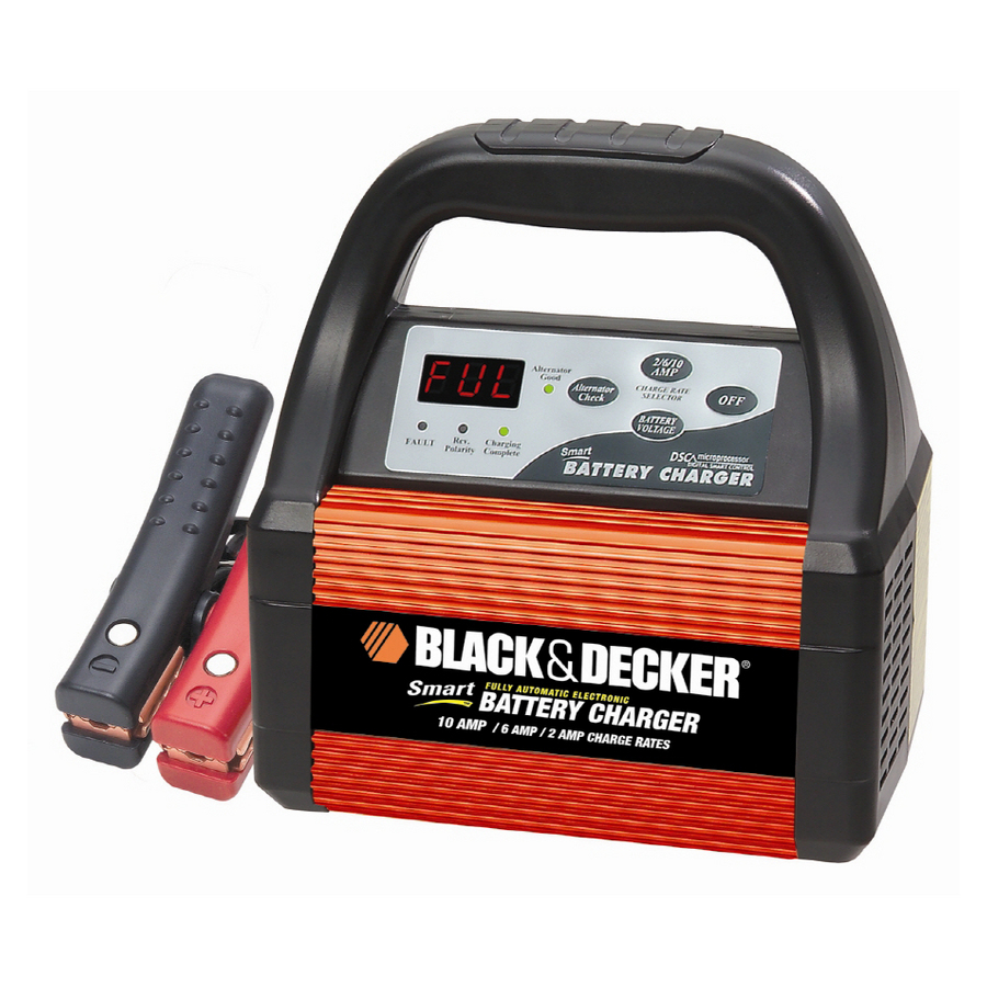 Shop BLACK &amp; DECKER 10-Amp Smart Car Battery Charger at Lowes.com