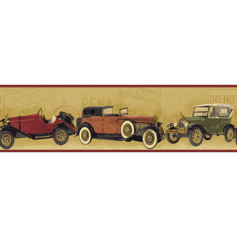 ... out zoom in sunworthy 6 7 8 antique cars prepasted wallpaper border ... out zoom in sunworthy 6 7 8 antique cars prepasted wallpaper border