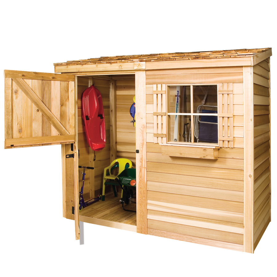 Cedar Shed Cedar Shed Bayside Wood Lean-To Storage