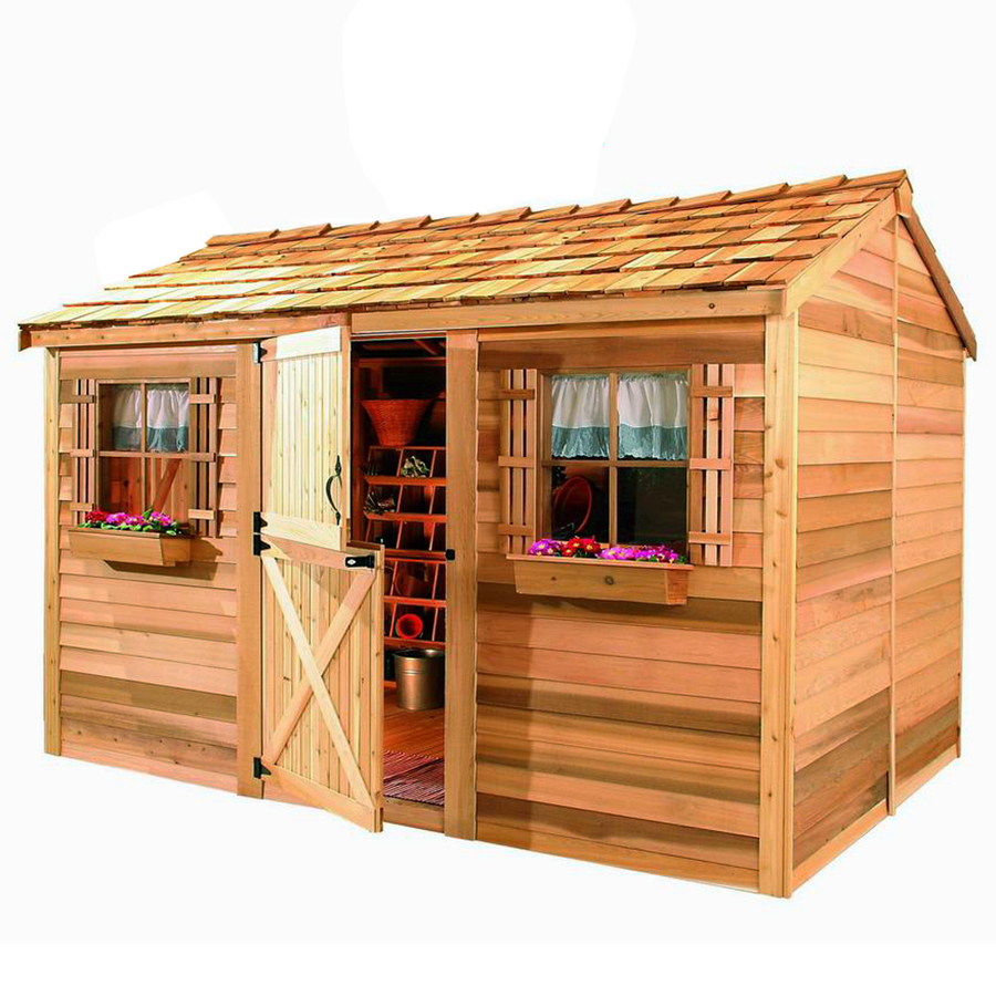 Shop Cedarshed Cabana Gable Cedar Wood Storage Shed (Common: 10-ft x 8 