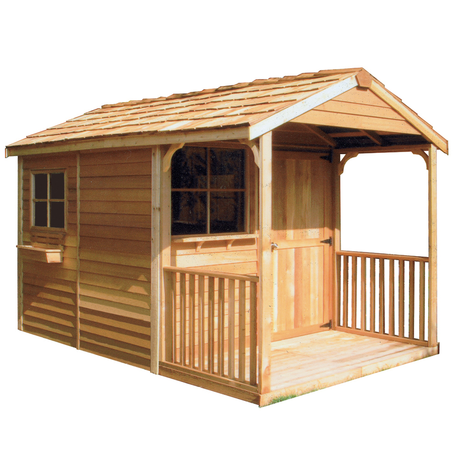 Shop Cedarshed Clubhouse Gable Cedar Wood Storage Shed (Common: 8-ft x ...