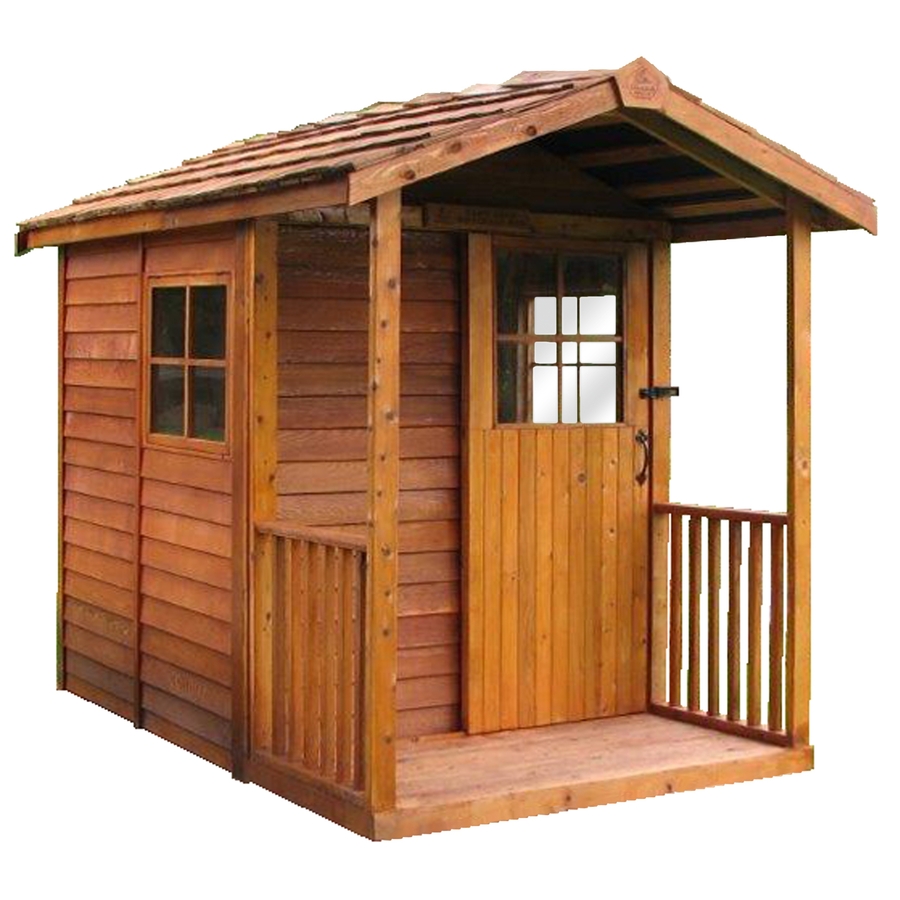 Shop Cedarshed GardenerS Delight Gable Cedar Storage Shed Common 6 ft 