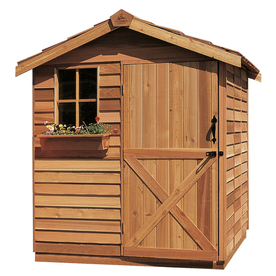Cedarshed Gardener Gable Cedar Wood Storage Shed (Common: 8-ft x 10-ft 