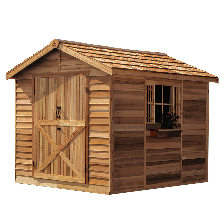 Shop Cedarshed Rancher Gable Cedar Wood Storage Shed (Common: 8-ft x 