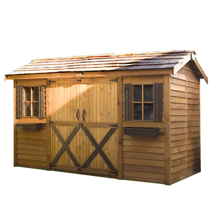  10+X8  Shed (Common: 16-ft x 8-ft; Interior Dimensions: 15.5-ft x 7