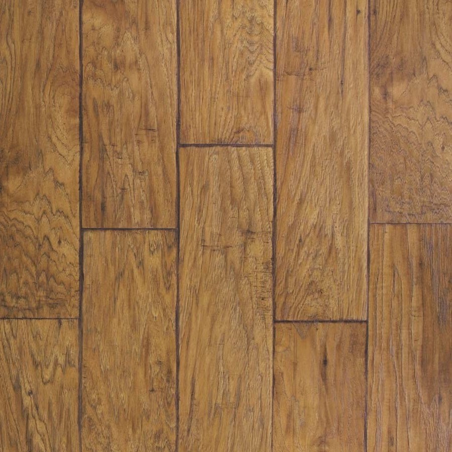 wood laminate flooring at lowes Allen Roth Saddle Hickory Laminate Flooring | 900 x 900