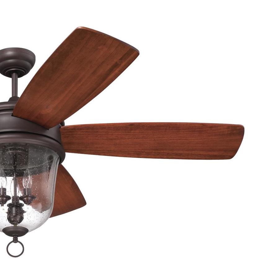 Craftmade FB60OBG5 Fredericksburg 60 Inch for Patio Walnut Blades Bronze Outdoor Ceiling Fan with Light and Remote