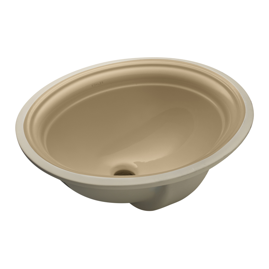 Shop KOHLER Devonshire Mexican Sand Undermount Oval Bathroom Sink with ...