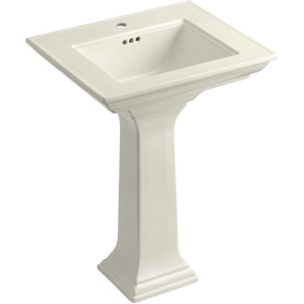 UPC 650531293848 product image for KOHLER Memoirs 34.75-in H Biscuit Fire Clay Complete Pedestal Sink | upcitemdb.com