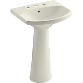 UPC 650531387202 product image for KOHLER Cimarron 34.5-in H Biscuit Vitreous China Complete Pedestal Sink | upcitemdb.com