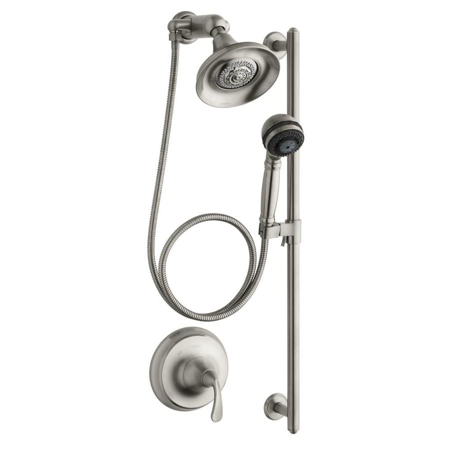 Shop KOHLER Forte 5.937in Vibrant Brushed Nickel Showerhead with Hand