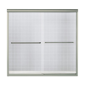 UPC 650531496539 product image for Sterling 59.63-in W x 55.75-in H Brushed Nickel Frameless Bathtub Door | upcitemdb.com