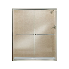 UPC 650531496942 product image for Sterling Finesse 54.625-in to 59.625-in W x 70.0625-in H Silver Sliding Shower D | upcitemdb.com