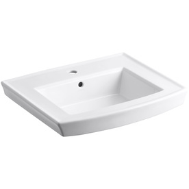 UPC 650531505019 product image for KOHLER Archer 23.9375-in L x 20.4375-in W White Vitreous China Rectangular Pedes | upcitemdb.com