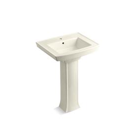 UPC 650531505873 product image for KOHLER Archer 35-in H Biscuit Vitreous China Complete Pedestal Sink | upcitemdb.com