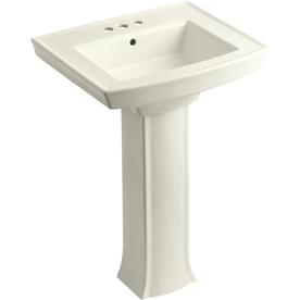 UPC 650531506030 product image for KOHLER Archer 35-in H Biscuit Vitreous China Complete Pedestal Sink | upcitemdb.com